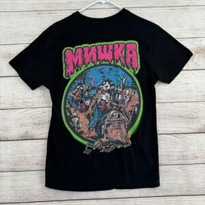 Mishka T-Shirt Mens Medium Black Death Adders Skeleton Band Graphic Keep Watch
